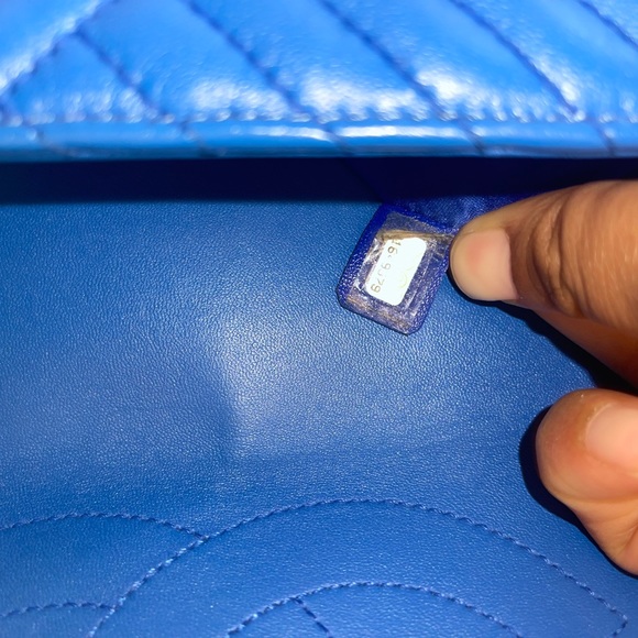 Chanel Chevron Electric Blue Jumbo - Picture 6 of 6